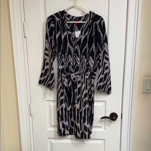 5/48 Chic Black and Gray Patterned Dress